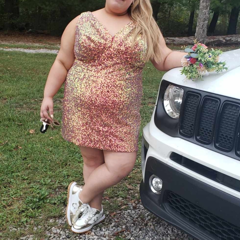 Sydney's Closet Sequin Homecoming Dress